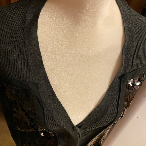 Women’s Vera Wang Sequined Cardigan - Picture 10 of 10